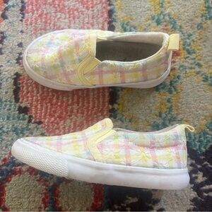 Cat&Jack Colorful floral Kids Slip-On Shoes size 7